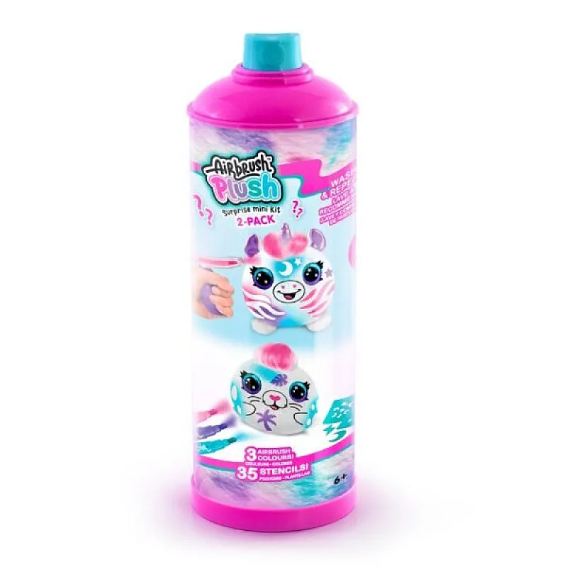Творчески комплект, Canal Toys, Мини плюшена играчка за оцветяване, 10 см, 2 броя
