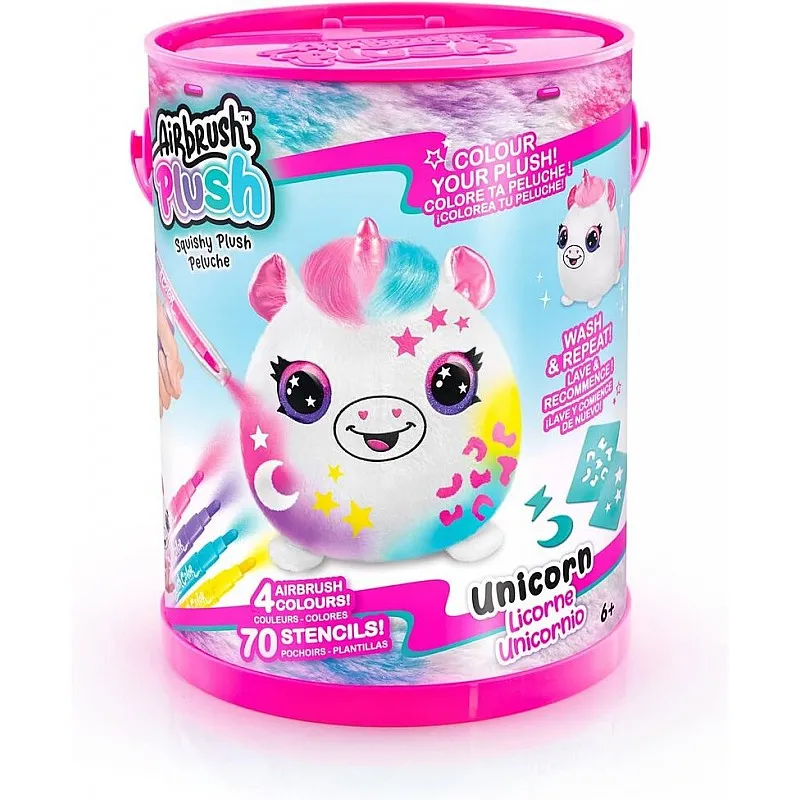 Творчески комплект, Canal Toys, Мини плюшена играчка за оцветяване, 15 см