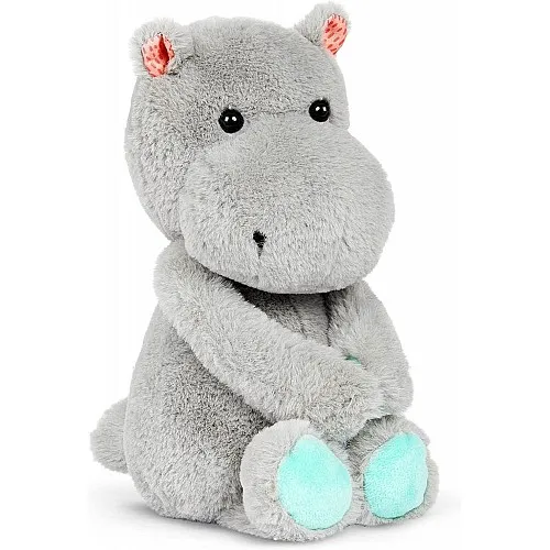 Плюшена играчка, Battat, Хипопотам, 30 cm, Сив