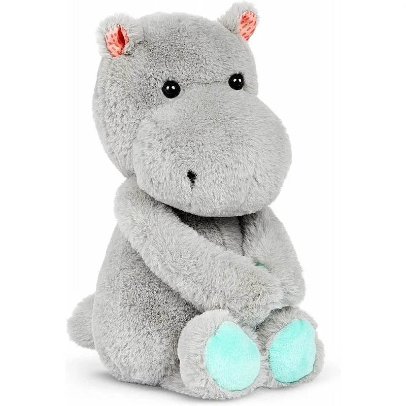 Плюшена играчка, Battat, Хипопотам, 30 cm, Сив