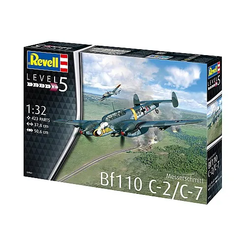 Сглобяем модел, Revell, Месершмит Bf110 C-2/C-7, 423 части