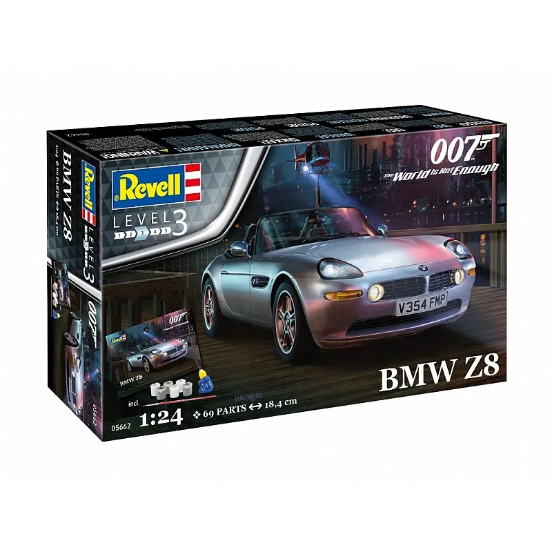 Сглобяем модел, Revell, Подаръчен комплект Джеймс Бонд BMW Z8, 69 части