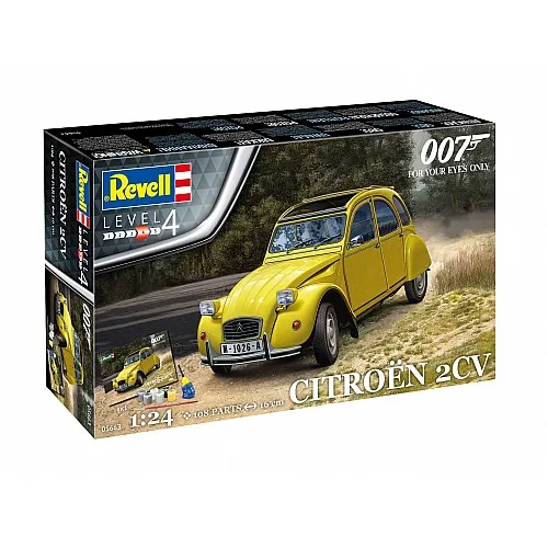 Сглобяем модел, Revell, Подаръчен комплект Джеймс Бонд Citroen 2 CV, 108 части