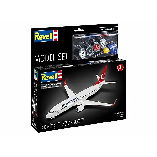 Сглобяем модел, Revell, Самолет, Boeing 737-800 Турски авиолинии, 63 части