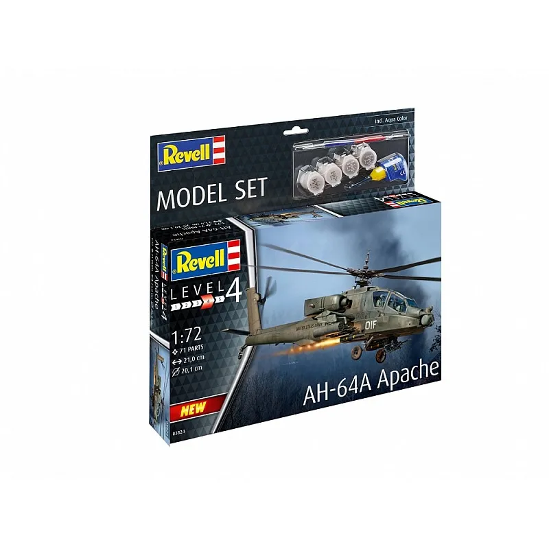 Сглобяем модел, Revell, Хеликоптер, AH-64A Apache, 79 части