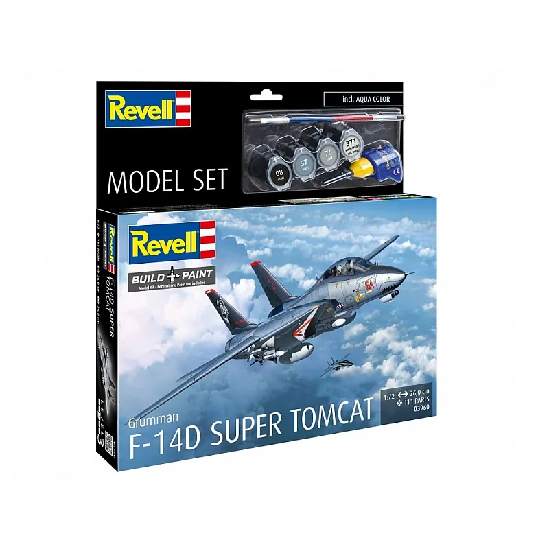 Сглобяем модел, Revell, Самолет F-14D Super Tomcat, 111 части