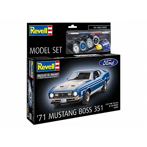 Сглобяем модел, Revell, Автомобил Ford Mustang Boss 351′71, 129 части