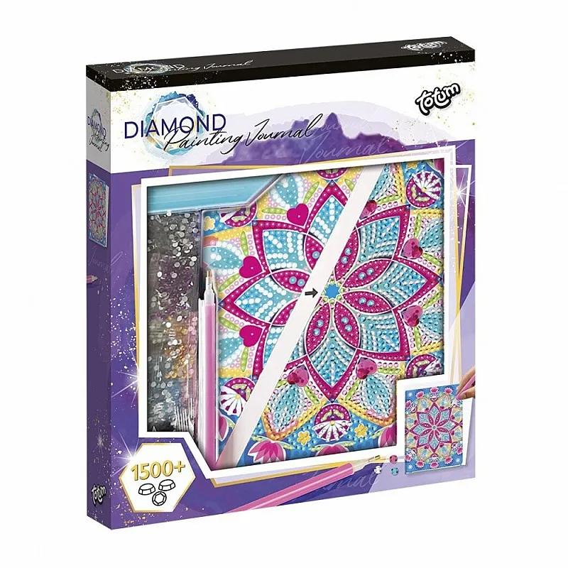 Творчески комплект, Totum, Декорирай сам дневник с диаманти, Мандала