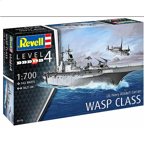 Сглобяем модел, Revell, Американски щурмови кораб USS Wasp Class, 142 части