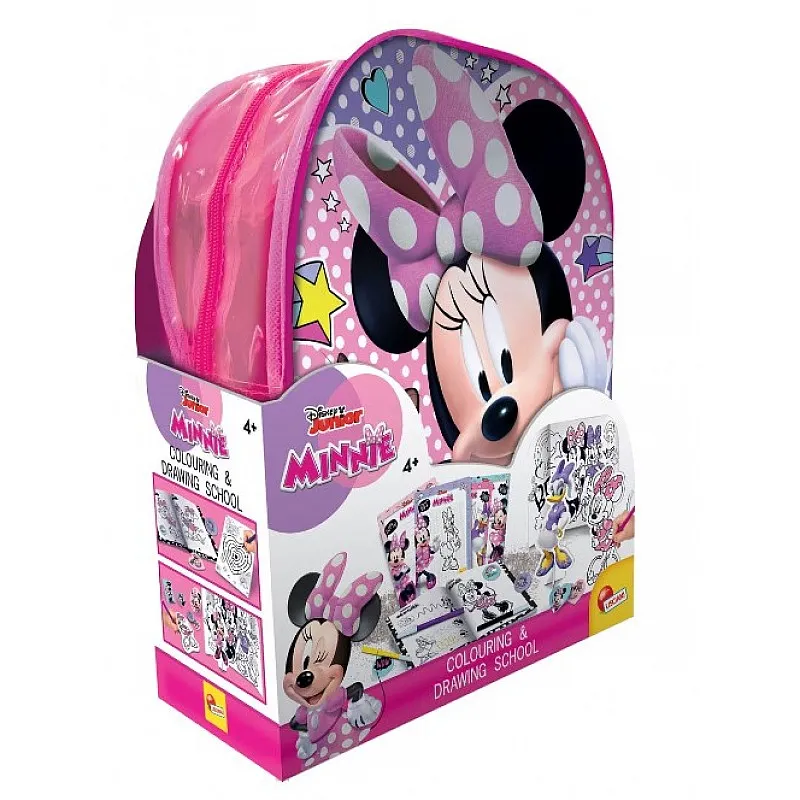 Творчески комплект, Lisciani, Minnie, 2 в 1 раница с комплект за рисуване