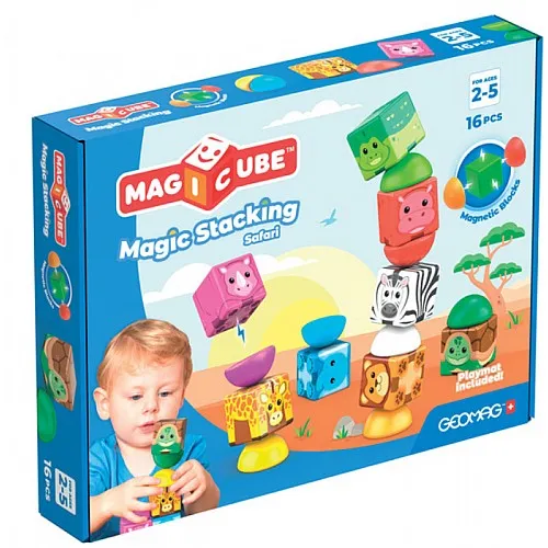 Магнитен конструктор, Geomag, Magicube, Сафари, 16 части
