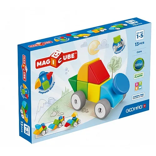 Магнитен конструктор, Geomag, Magicube, Колички, 13 части
