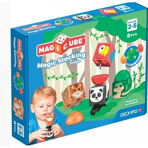 Магнитен конструктор, Geomag, Magicube, Джунгла, 8 части