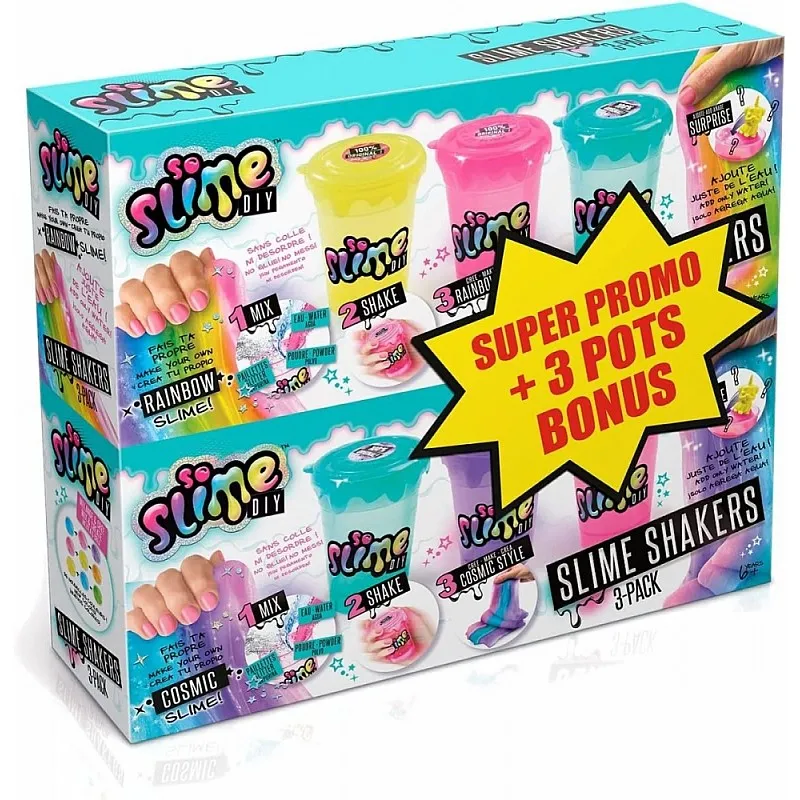Творчески комплект, Canal Toys, Слайм, 3 цвята + 3 бонус