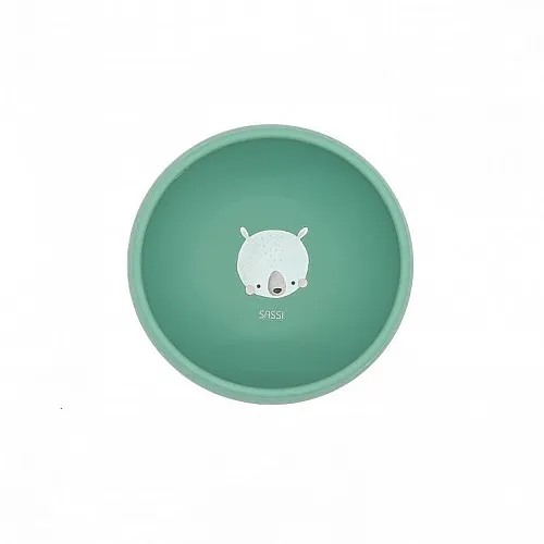 Силиконова купичка за хранене с вакуум, Sassi, Мечка