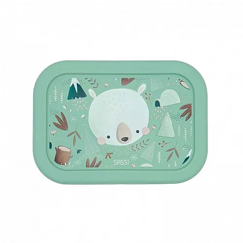 Силиконова разделителна кутия за обяд, Sassi, Мечка
