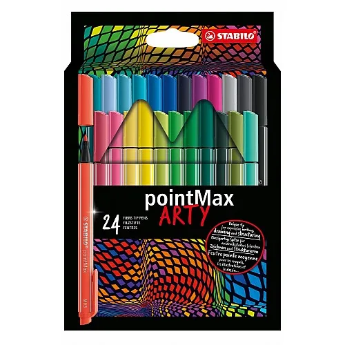Комплект флумастери, Stabilo, pointMax Arty, 24 цвята