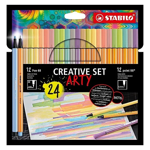 Творчески комплект, Stabilo, Arty, 24 части