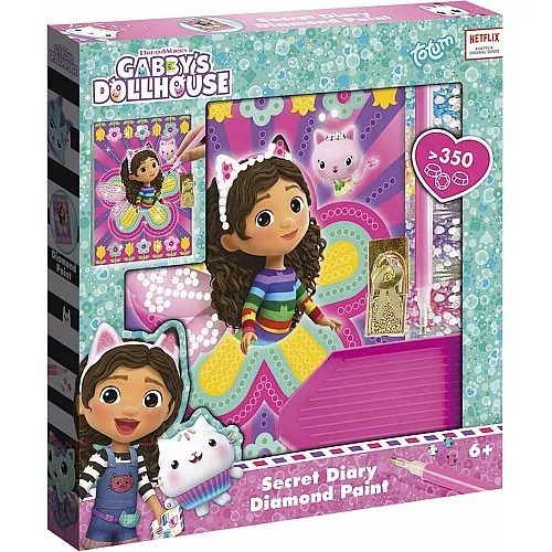 Творчески комплект, Totum, Gabby′s Dollhouse, Декорирай сам таен дневник с диаманти