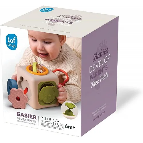 Бебешка играчка, Taf Toys, Силиконов куб с активности