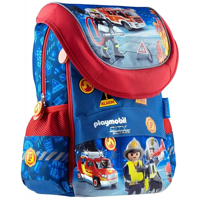 Детска раница, Astra, PL-02, Playmobil, Пожарна, 28 х 36 х 18 см