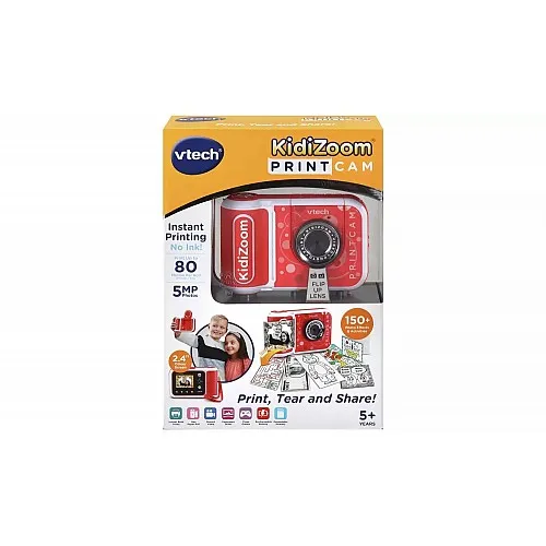 Интерактивна играчка, Vtech, Камера за моментни снимки 5MP, Червен