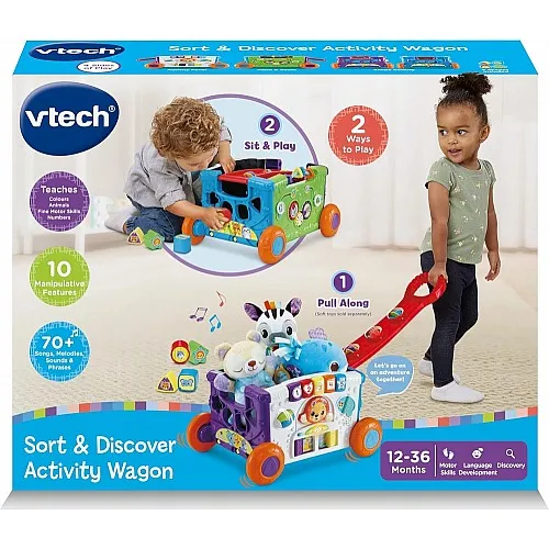Интерактивна играчка, Vtech, Количка за дърпане с активности