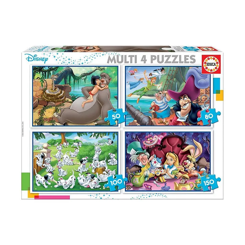 4 в 1 Дисни Класик - пъзел 50-80-100-150 части