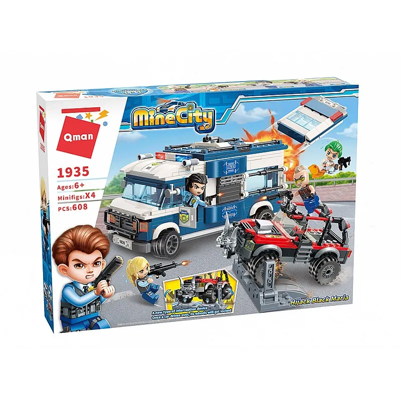 Конструктор, Qman, MineCity, Отвличане на Черната Мария, 608 части