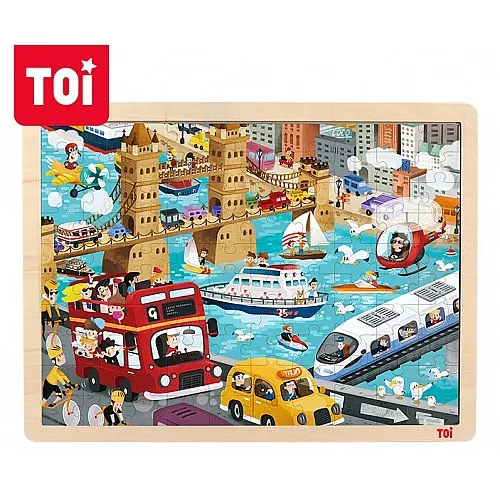Дървен пъзел, Toi World, Градски транспорт, 100 части