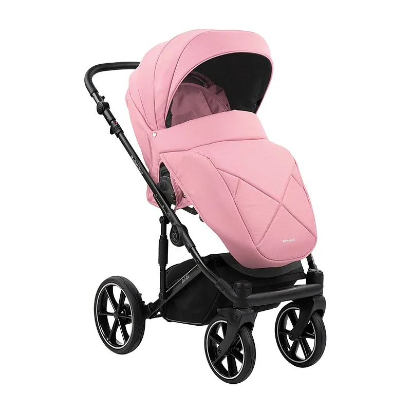 Kikkabo Комбинирана количка 2в1 с твърд кош Amani Pink 2023 Kikkabo Комбинирана количка 2в1 с твърд кош Amani Pink 2023