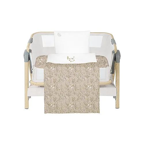 Kikkaboo Бебешки спален комплект за мини-кошара 5ч Secret Garden Beige