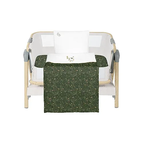 Kikkaboo Бебешки спален комплект за мини-кошара 5ч Secret Garden Green
