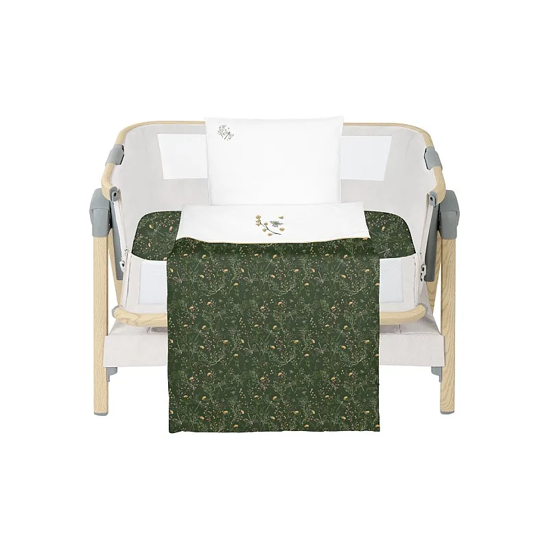 Kikkaboo Бебешки спален комплект за мини-кошара 5ч Secret Garden Green