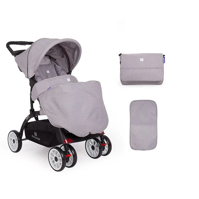 Kikkaboo Бебешка лятна количка Airy Light Grey Kikkaboo Бебешка лятна количка Airy Light Grey