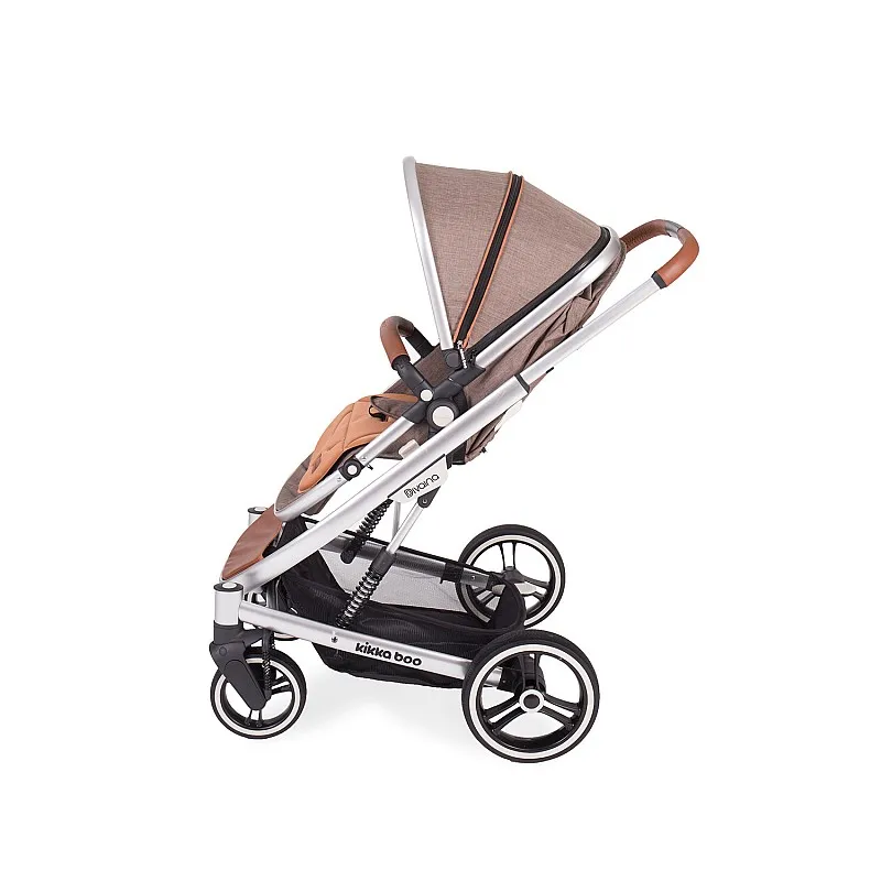 Kikkaboo Комбинирана количка 2в1 Divaina Dark Beige Melange с кош за новородено Kikkaboo Комбинирана количка 2в1 Divaina Dark Beige Melange с кош за новородено