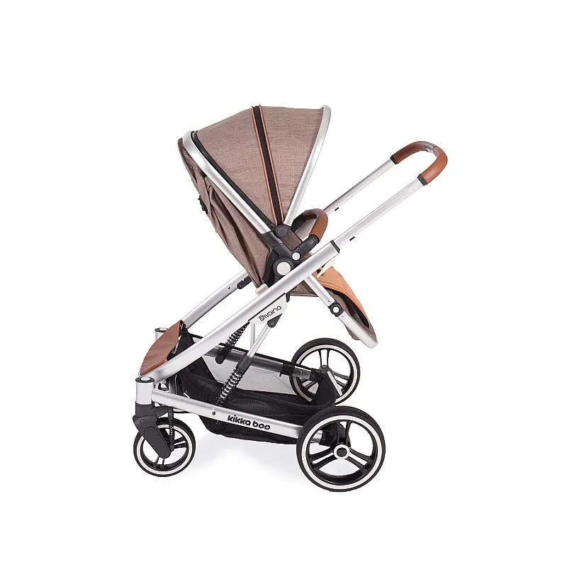 Kikkaboo Комбинирана количка 2в1 Divaina Dark Beige Melange с кош за новородено Kikkaboo Комбинирана количка 2в1 Divaina Dark Beige Melange с кош за новородено