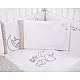 Kikkaboo Бебешки спален комплект 6 части 70/140 с бродерия Little Dreamer Stars