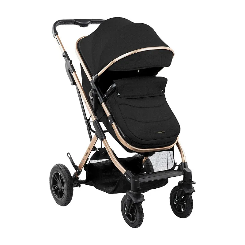 Kikkaboo Комбинирана количка 3в1 с трансф.седалка Kaia Black 2024
