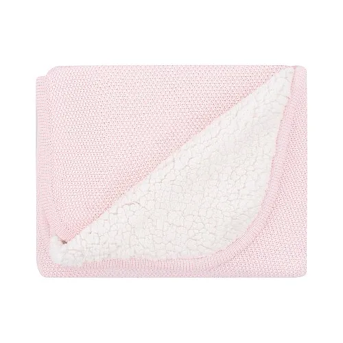 Kikkaboo Плетено памучно одеяло с шерпа Dream Big Pink