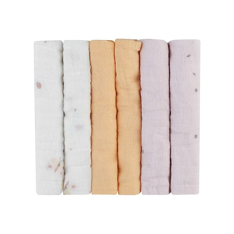 Kikkaboo Комплект 6 бр муселинови кърпички 30х30 см Hedge-hugs