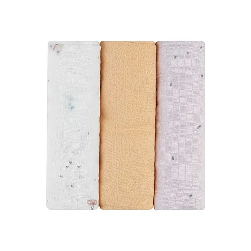 Kikkaboo Комплект 3 бр муселинови пелени 75х75 см Hedge-hugs