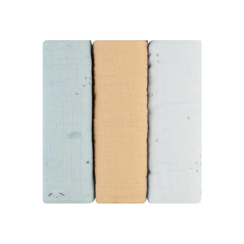 Kikkaboo Комплект 3 бр муселинови пелени 75х75 см Sleepy Sheep