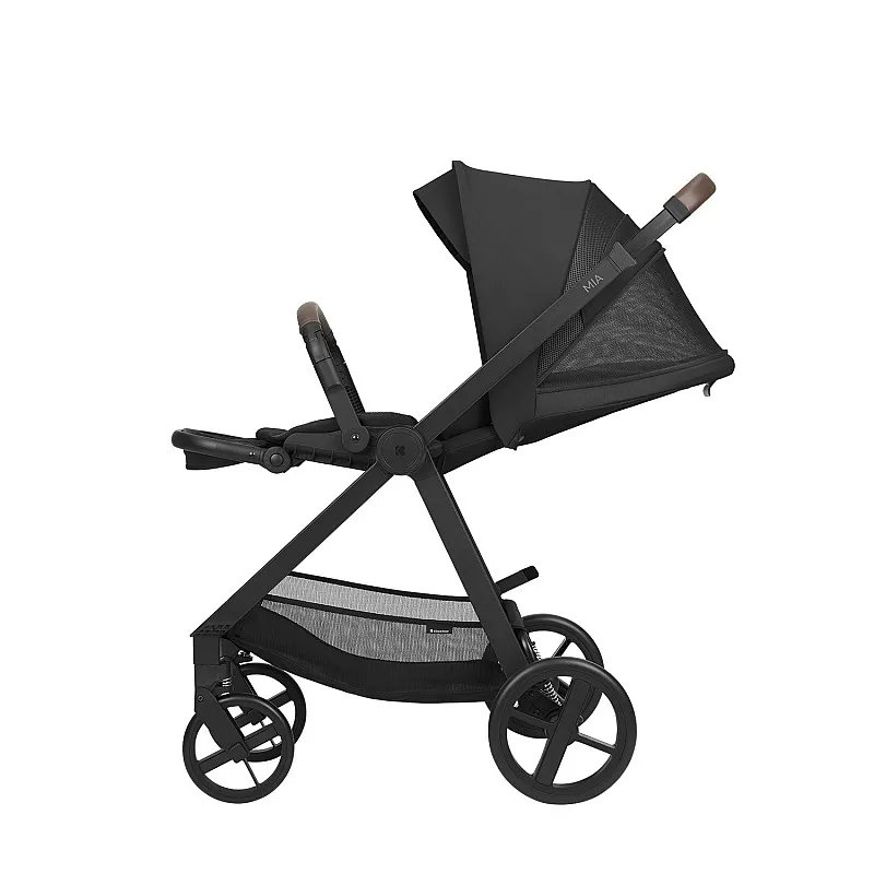 Kikkaboo Комбинирана количка 3в1 с кош за новородено Mia Black 2026