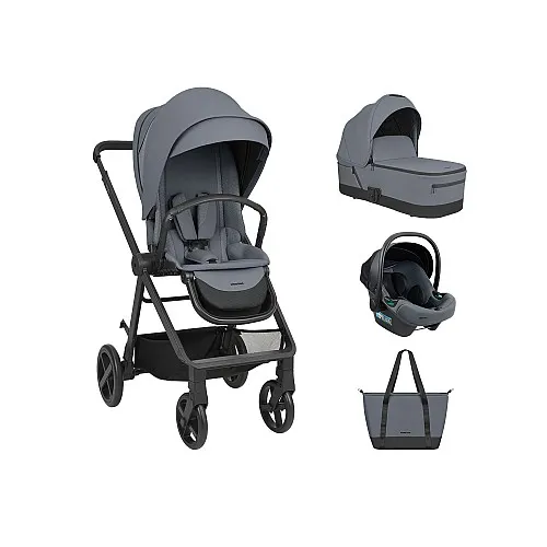 Kikkaboo Комбинирана количка 3в1 с кош за новородено Mia Grey 2026