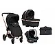Kikkaboo Комбинирана количка 3в1 Vicenza Premium Black Kikkaboo Комбинирана количка 3в1 Vicenza Premium Black
