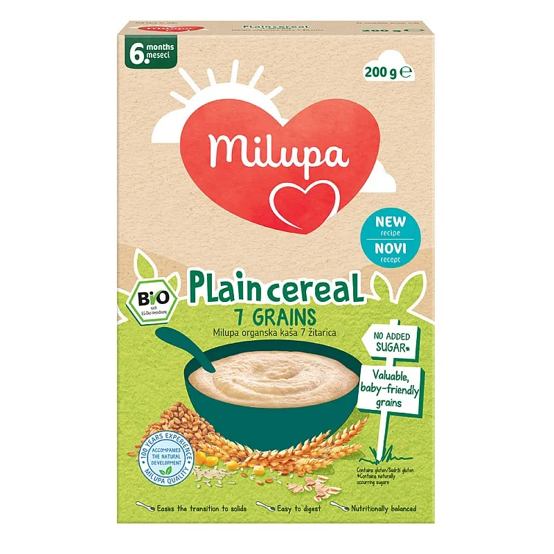 MILUPA Безмлечна каша 7 зърна 6м. 200г MILUPA Безмлечна каша 7 зърна 6м. 200г