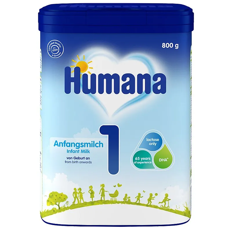HUMANA 1 Мляко за кърмачета 0-6м. 800г