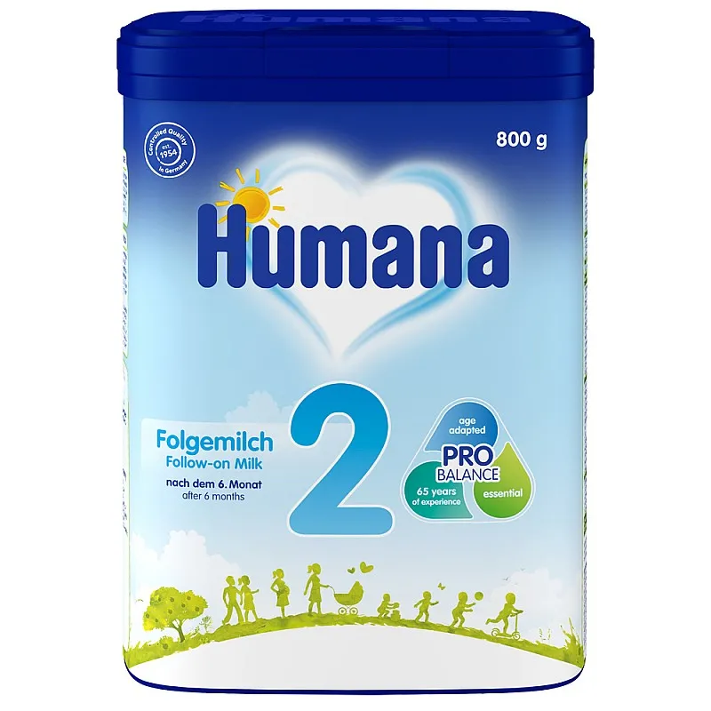 HUMANA 2 Преходно мляко 6м.+ 800г