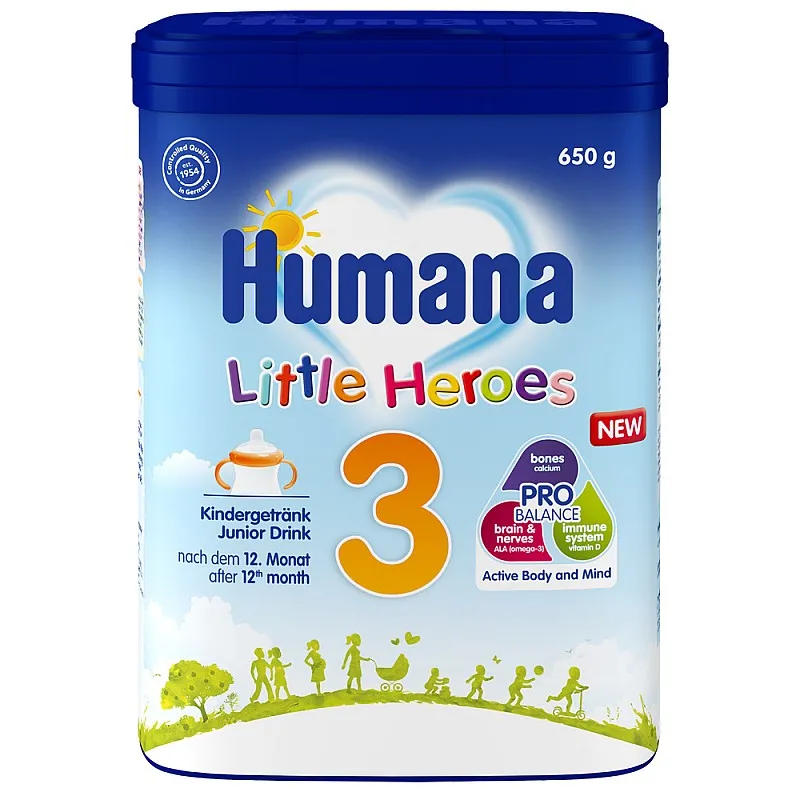 HUMANA 3 Junior Мляко за последващо хранене 12м. 650г